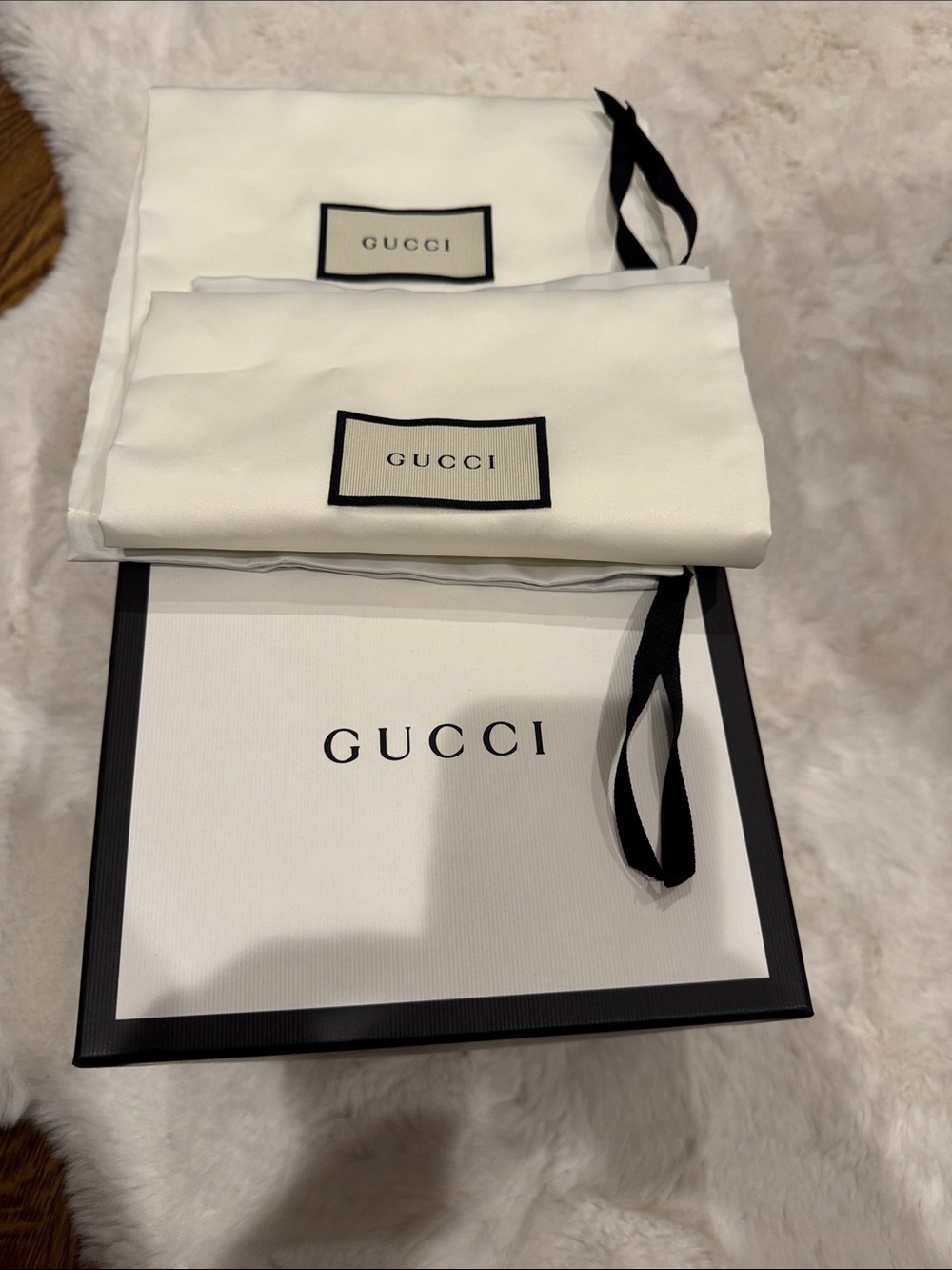 Gucci dust bags and box
